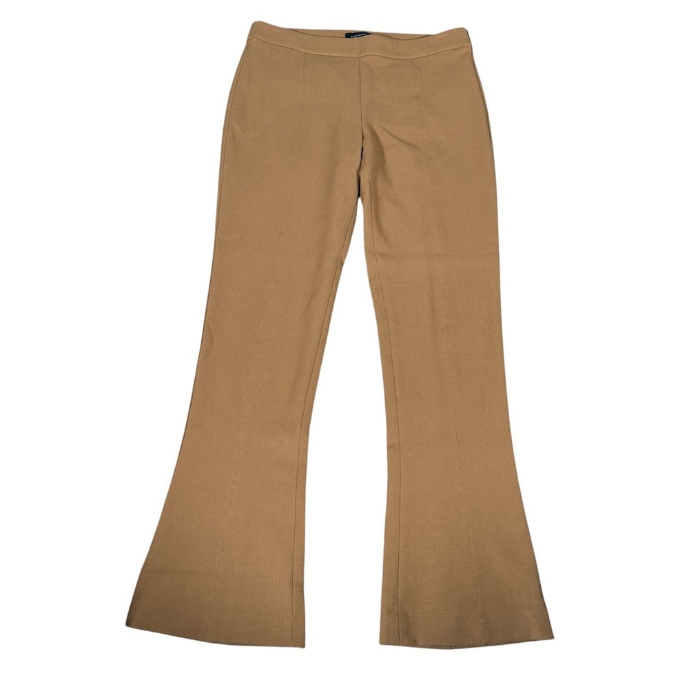 Club Monaco Womens High Rise Camel Office Siren Slim Kick Flare Pants Size 10